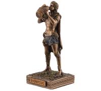 Dionysos Figurine miniature Dieu grec du vin en pierre artificielle peinte à la main avec peinture bronze de la collection Veronese 708-78035