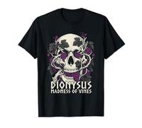 Dionysus Madness of Vines Mythologique Crâne Raisin Vin T-Shirt