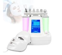 DioPaiB Appareil professionnel 7 en 1 pour soin de la peau à l'hydrogène, à l'oxygène, avec affichage LED et masque, appareil de microdermabrasion 220 V