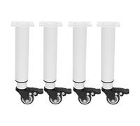 DioPaiB Lot de 4 Pieds de Table Amovibles avec roulettes, 360 mm, Robustes et durables, Design élégant, adaptés aux Bureaux, Tables, étagères, bibliothèques, fauteuils et coiffeuses (Blanc)