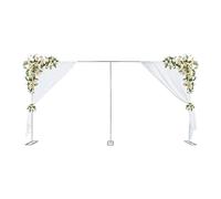 DioPaiB Lot de 6 supports de décoration pour arche de mariage de 3 m, support de fond d'arc de raisin, support de rideau, support de mariage, support argenté, support de décoration de mariage, pour