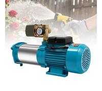 DioPaiB Pompe centrifuge auto-amorçante 1300 W 4000 l/h - En acier inoxydable - Station d'eau domestique 9,8 bar - Pompe de jardin avec bouton pression et manomètre - Pompes à eau auto-amorçantes