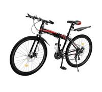DioPaiB VTT pliable de 26 pouces avec porte-gobelet et garde-boue, 21 vitesses, hauteur réglable, capacité de charge 100 kg, pour adolescents et adultes
