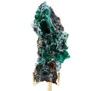 DIOPTASE - Pierre Naturelle en Provenance de la Republique du Congo, Mindouli - Cristal Vert Émeraude, Pierre de Guérison et de Croissance Spirituelle 83.5 ct - Certificat d'Authenticité Inclus 45 x 2
