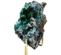 DIOPTASE - Pierre Naturelle en Provenance de la République du Congo, Mindouli - Cristal Vert Émeraude, Puissant Outil de Guérison 81.0 ct - Certificat d'Authenticité Inclus 42 x 30 x 18 mm Vert G