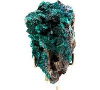 DIOPTASE - Pierre Naturelle en Provenance de la Republique du Congo, Mindouli - Cristal Vert Émeraude, Rare et Précieux 263.5 ct - Certificat d'Authenticité Inclus 55 x 35 x 25 mm Vert G