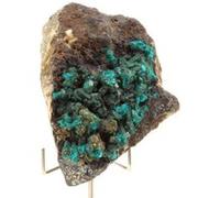 DIOPTASE - Pierre Naturelle en Provenance du Pérou, Cobra Mine, Pampa Nazca, Ica 621.5 ct - Certificat d'Authenticité Inclus 65 x 45 x 30 mm G