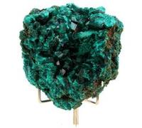 DIOPTASE - Pierre Naturelle en Provenance du Republique du Congo, Mindouli - Cristal Vert Émeraude, Guérison Émotionnelle, 629.5 ct - Certificat d'Authenticité Inclus 38 x 30 x 20 mm Vert G