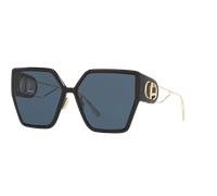 DIOR Femme Sunglass 30Montaigne BU - Couleur du Monture: Noir et Or, Couleur de Lentille: Bleu
