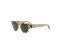 Dior - Lunettes de soleil Diamond R2I Shiny Beige/Vert - unisex - Accessoires - Beige - Taille: 48 MM