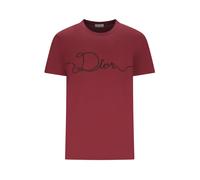 Dior - T-Shirt 68cm Broderie Ruban - Homme - Tops - Rouge - Taille: M