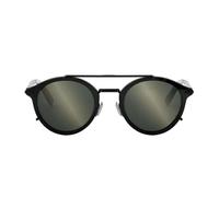 Dior, unisex, Accessoires, Noir, Taille: 50 MM Lunettes de soleil rondes noires avec verres marron