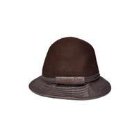 Dior Vintage - Chapeau en cuir vintage Pre-owned - Femme - Pre-owned - Brun - Taille: ONE Size