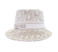 Dior Vintage - Chapeau Oblique Pre-owned - Femme - Pre-owned - Blanc - Taille: ONE Size