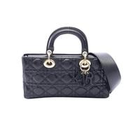 Dior Vintage - Pre-owned Lady D-Joy Sac à main 2-en-1 en cuir - Femme - Pre-owned - Noir - Taille: ONE Size