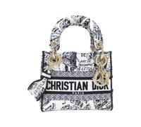 Dior Vintage - Pre-owned Plan De Paris Lady D-Lite Canvas Bag - Femme - Pre-owned - Gris - Taille: ONE Size