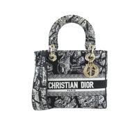 Dior Vintage - Pre-owned Sac Lady D-Lite Moyen en Toile Plan De Paris - Femme - Pre-owned - Noir - Taille: ONE Size