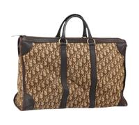 Dior Vintage - Sac Boston Pre-owned Trotter en Toile - Femme - Pre-owned - Brun - Taille: ONE Size