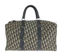 Dior Vintage - Sac Boston Trotter en toile et cuir Pre-owned - unisex - Pre-owned - Bleu - Taille: ONE Size