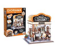 Diorama Boulangerie - Maquette Boulangerie Miniature en Bois avec LED - Diorama DIY 179 Pièces - Kit Construction Décoration Chambre - Dès 10 Ans - 14,5 x 16,2 x 18 cm - BUKI France - 68073