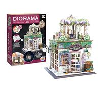 Diorama Fleuriste - Maquette Fleuriste Miniature en Bois avec LED - Diorama DIY 243 Pièces - Kit Construction Boutique de Fleurs - Dès 10 Ans - 14 x 17,1 x 21,8 cm - 68075 - BUKI France