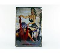 Dioramax 1/1 Pinup_Lingerie Plaque Metal Pin Up Lingerie Diecast Modelcar-Dioramax