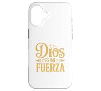 Dios ES Mi Fuerza Camiseta Cristiana Jesús Latino Hispano Coque pour iPhone 16