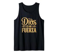 Dios ES Mi Fuerza Camiseta Cristiana Jesús Latino Hispano Débardeur