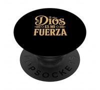 Dios ES Mi Fuerza Camiseta Cristiana Jesús Latino Hispano PopSockets PopGrip Adhésif