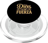 Dios ES Mi Fuerza Camiseta Cristiana Jesús Latino Hispano PopSockets PopGrip pour MagSafe