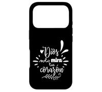 Dios Mira Tu Corazon, Believer Faith God Cross Quotes Coque pour iPhone 17 Pro