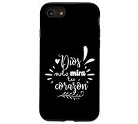 Dios Mira Tu Corazon, Believer Faith God Cross Quotes Coque pour iPhone SE (2020) / 7/8