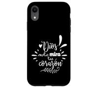 Dios Mira Tu Corazon, Believer Faith God Cross Quotes Coque pour iPhone XR