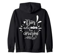 Dios Mira Tu Corazon, Believer Faith God Cross Quotes Sweat à Capuche