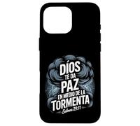 Dios Te Da Paz en Medio de la Tormenta - Salmos 29:11 Coque pour iPhone 16 Pro Max