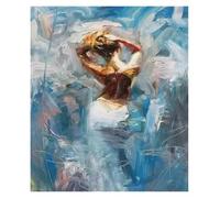 DIOTTI Impressions sur toile d’art mural Toile D'art Mural Abstrait Pour Fille Masquée Africaine, Affiches Et Imprimés Graffiti, Portrait De Femme(E,50x70cm)