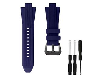 Dioway Bracelet de montre de rechange en caoutchouc et silicone avec boucle noire pour Michael Kors MK8380 MK8356 MK8295 MK9020 - Michael Kors