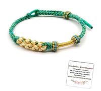 DIOWUS Bracelet tressé à la main réglable avec nœud cerise « To My Granddaughter A Link That Can Never Be Undone » pour femme, cadeau d'anniversaire, 8, Nylon, Pas de gemme