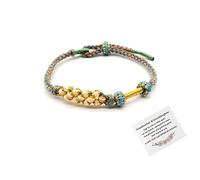 DIOWUS Bracelet tressé à la main réglable avec nœud cerise « To My Granddaughter A Link That Can Never Be Undone » pour femme, cadeau d'anniversaire, 8, Pierre précieuse Tissu Pierre précieuse, Pas de