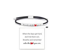 DIOWUS Bracelet tube « Remember Who The You Are » pour homme et femme - En or 18 carats - Fait à la main - Réglable - Tendance - En acier inoxydable - Cadeau inspirant - Bijoux, Medium, Nylon, Pas de