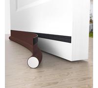 Dioxide 94cm Bas de Porte Isolant, One Sided Boudin de Porte Isolant Avec Joint Auto Adhésif, Insonorisé, Protège des Courants D'air et Des Insectes, Marron