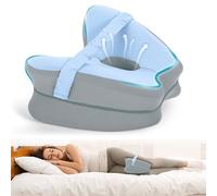 Dioxide Coussin Genoux pour Dormir Mousse à Mémoire, Amovibles Coussin Orthopédique Genoux Respirante Ergonomique pour Soulagement La Douleur Les Jambes Hanches Dormeurs Latéraux (Bleu)