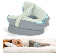 Dioxide Coussin Genoux pour Dormir Mousse à Mémoire, Amovibles Coussin Orthopédique Genoux Respirante Ergonomique pour Soulagement La Douleur Les Jambes Hanches Dormeurs Latéraux (Gris Vert)