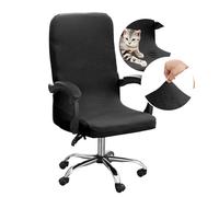 Dioxide Housse de Chaise de Bureau, Housse de Chaise Amovible Élastique, Housse Chaise Bureau à Fermeture Éclair Lavable Universelle Quatre Saisons (sans Chaise) (Grains de Maïs Noirs M)