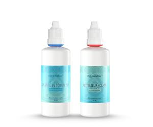 Dioxnatur® Kit de production de dioxyde de chlore 60ml - Chlorite de sodium 25% et acide chlorhydrique (HCI) 4% - Désinfectant pour eau potable - Non destiné à la consommation humaine (direct)