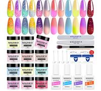 Dip Powder Sunlight Color Changing Dipping Powder Kit 12 Couleurs Poudre Acrylique pour Ongles Kit, Vernis en Poudre Complet, Poudre Porcelaine Ongle & Dipping Powder pour Débutants et Professionnels