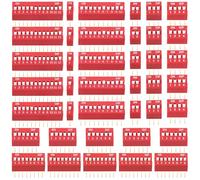 Dip Switch Assortiment Kit, 1 2 3 4 6 8 10 12 Pin 2.54mm Double rangée Commutateur DIP, Rouge On Off Slide Type Switch, pour Circuit Planches à Pain Cartes de Test PCB, 40 Pièces