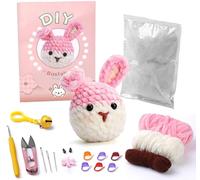 dipeer Kit de crochet pour débutants, kit de crochet chenille pour adultes, animaux, comprend des instructions étape par étape et des tutoriels vidéo (français non garanti)