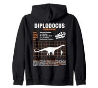Diplodocus Tableau des Tailles Amusant Dinosaure Sweat à Capuche