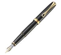 Diplomat D40203011 Excellence A2 Stylo-plume extra-fine de 14 ct Noir laqué/Or